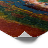 Farbenfrohe abstrakte Tigerauge Poster (Ecke)
