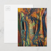 Farbenfrohe abstrakte Tigerauge Postkarte (Vorne/Hinten)