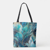 Farbenfrohe Abstrakte Tinte Tasche (Rückseite)