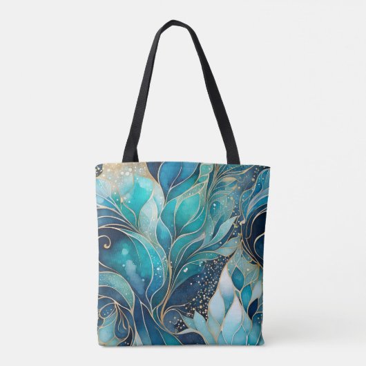 Farbenfrohe Abstrakte Tinte Tasche (Rückseite)