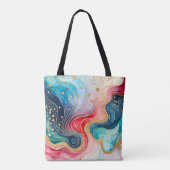 Farbenfrohe Abstrakte Tinte Tasche (Rückseite)