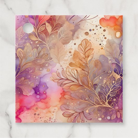 Farbenfrohe Abstrakte Tintenpatronen Geschenkanhänger (Vorderseite)