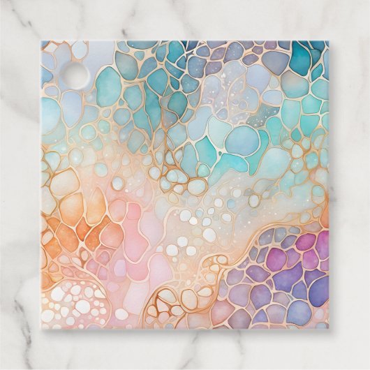 Farbenfrohe Abstrakte Tintenpatronen Geschenkanhänger (Vorderseite)