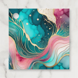 Farbenfrohe Abstrakte Tintenpatronen Geschenkanhänger