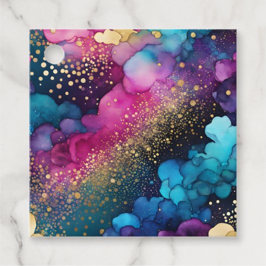 Farbenfrohe Abstrakte Tintenpatronen Geschenkanhänger (Vorderseite)