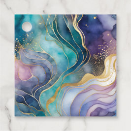 Farbenfrohe Abstrakte Tintenpatronen Geschenkanhänger