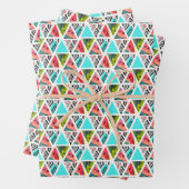 Farbenfrohe Abstrakte tropische Muster Geschenkpapier Set (Beispiel)