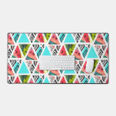 Farbenfrohe Abstrakte tropische Muster Schreibtischunterlage (Tastatur & Maus)