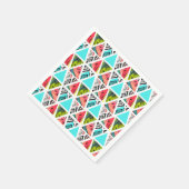 Farbenfrohe Abstrakte tropische Muster Serviette (Ecke)