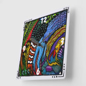 Farbenfrohe Abstrakte Uhr (Winkel)