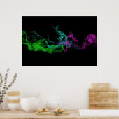 Farbenfrohe Abstrakte Vape-Rauch Poster (Küche)
