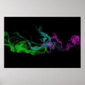 Farbenfrohe Abstrakte Vape-Rauch Poster (Vorne)