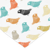 Farbenfrohe Abstrakte Vögel Mitte Jahrhundert Mode Kurzer Tischläufer (Ecke)