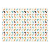 Farbenfrohe Abstrakte Vögel Mitte Jahrhundert Retr Tischdecke (Vorderseite (Horizontal))