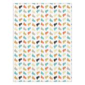 Farbenfrohe Abstrakte Vögel Mitte Jahrhundert Retr Tischdecke (Vorderseite)