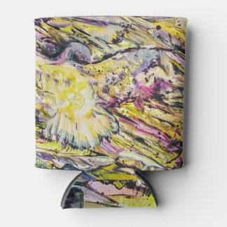 Farbenfrohe Abstrakte Vogelfahne Dosenkühler