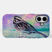 Farbenfrohe Abstrakte Vogelkunst: Lebhafter Songbi Case-Mate iPhone Hülle (Rückseite (Horizontal))