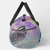 Farbenfrohe Abstrakte Vogelkunst: Lebhafter Songbi Duffle Bag (Rechts)