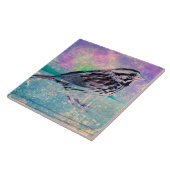 Farbenfrohe Abstrakte Vogelkunst: Lebhafter Songbi Fliese (Seite)