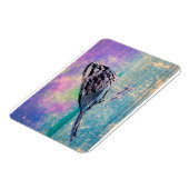 Farbenfrohe Abstrakte Vogelkunst: Lebhafter Songbi Magnet (Linke Seite)