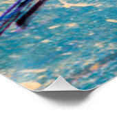 Farbenfrohe Abstrakte Vogelkunst: Lebhafter Songbi Poster (Ecke)