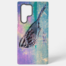 Farbenfrohe Abstrakte Vogelkunst: Lebhafter Songbi Samsung Galaxy Hülle