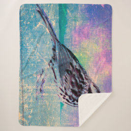 Farbenfrohe Abstrakte Vogelkunst: Lebhafter Songbi Sherpadecke