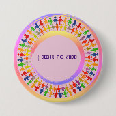 Farbenfrohe Abstrakte Wahlkampagne in Rosa Button (Vorderseite)