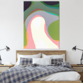 Farbenfrohe Abstrakte Warps 208 Leinwanddruck (Insitu (Schlafzimmer))