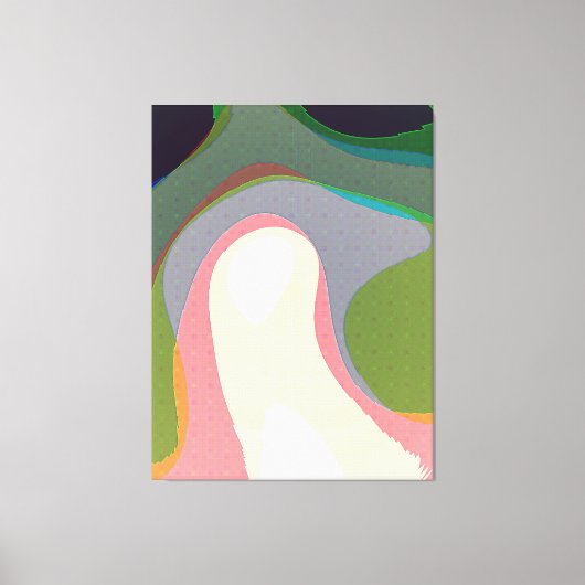 Farbenfrohe Abstrakte Warps 208 Leinwanddruck (Vorderseite)