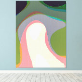 Farbenfrohe Abstrakte Warps 208 Leinwanddruck (Insitu (Holzboden))