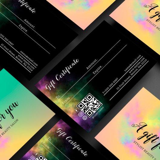 Farbenfrohe Abstrakte Wasserfarbe Friseur Salon