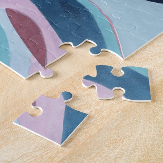 Farbenfrohe Abstrakte Wasserfarbe Kunst, Dichtung Puzzle (Seite)