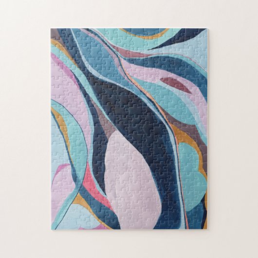 Farbenfrohe Abstrakte Wasserfarbe Kunst, Dichtung Puzzle (Vertikal)