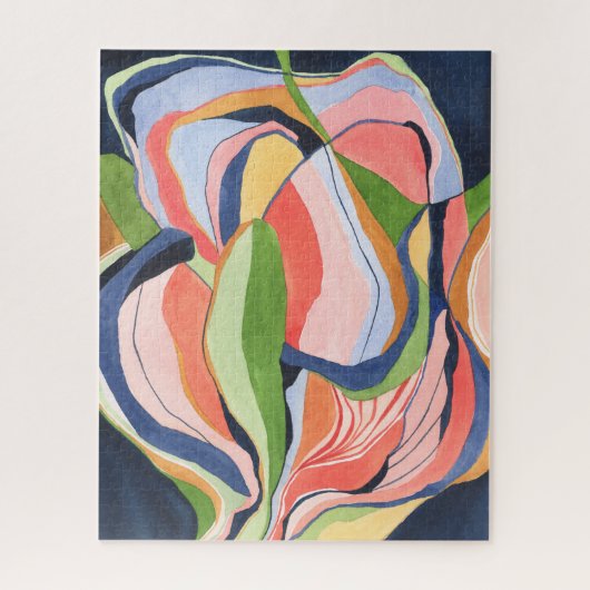 Farbenfrohe Abstrakte Wasserfarbe Kunst, Dichtung  Puzzle (Vertikal)