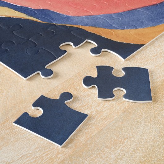 Farbenfrohe Abstrakte Wasserfarbe Kunst, Dichtung Puzzle (Seite)