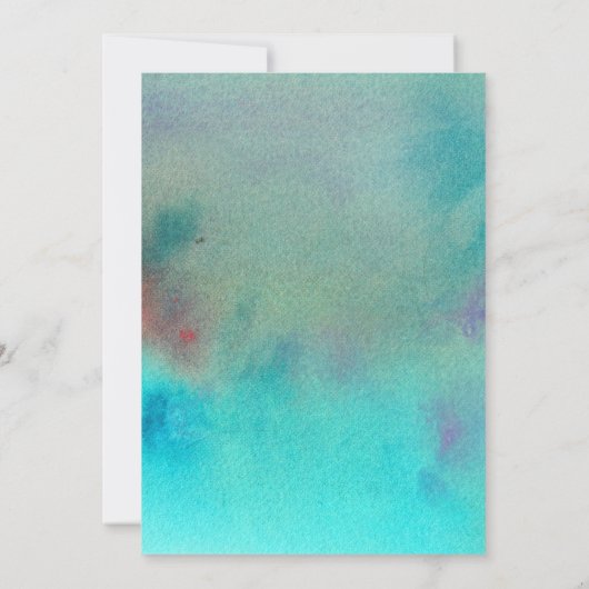 Farbenfrohe Abstrakte Wasserfarbe Wir haben Skript Einladung (Rückseite)