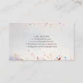 Farbenfrohe Abstrakte Wasserpfeife Visitenkarte (Rückseite)