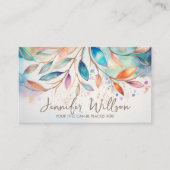 Farbenfrohe Abstrakte Wasserpfeife Visitenkarte (Vorderseite)