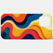 Farbenfrohe Abstrakte Waves Case-Mate iPhone Hülle (Rückseite (Horizontal))