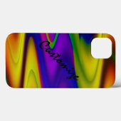 Farbenfrohe Abstrakte Waves Case-Mate iPhone Hülle (Rückseite (Horizontal))