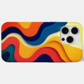 Farbenfrohe Abstrakte Waves Case-Mate iPhone Hülle (Rückseite (Horizontal))