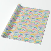 Farbenfrohe Abstrakte Waves Geschenkpapier (Ungerollt)