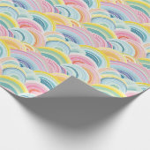 Farbenfrohe Abstrakte Waves Geschenkpapier (Ecke)