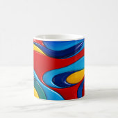 Farbenfrohe Abstrakte Waves Kaffeetasse (Mittel)
