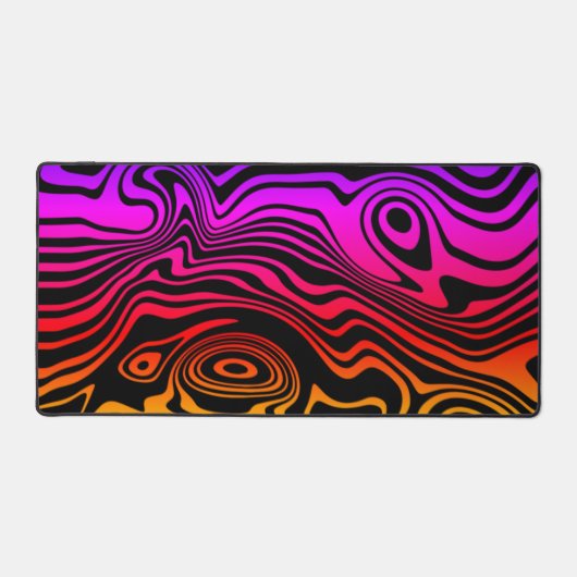 Farbenfrohe Abstrakte Waves Modernes Design Schreibtischunterlage (Vorderseite)