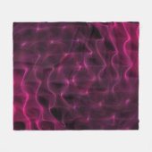 Farbenfrohe Abstrakte Waves Schwarzer Hintergrund Fleecedecke (Vorderseite (Horizontal))