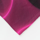 Farbenfrohe Abstrakte Waves Schwarzer Hintergrund Fleecedecke (Ecke)