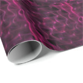 Farbenfrohe Abstrakte Waves Schwarzer Hintergrund Geschenkpapier (Rolleneckpunkt)