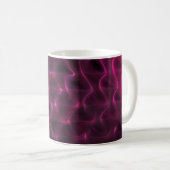 Farbenfrohe Abstrakte Waves Schwarzer Hintergrund Kaffeetasse (VorderseiteRechts)